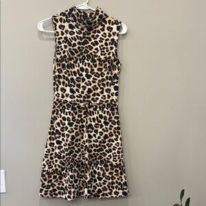 New York & Co Leopard Print Sleeveless Dress